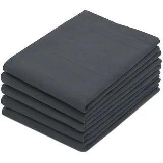 ZOLLNER 5er Set Geschirrtücher - Baumwolle in 50x70 cm - saugstarke und strapazierfähige Küchentücher - waschbar bis 60°C – in Graphit - Gastronomiequalität - Oeko Tex® Zertifiziert