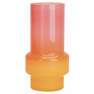 Vase , Orange, Rosa , Glas , 13x25x13 cm , Dekoration, Vasen, Glasvasen
