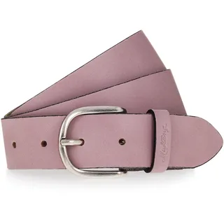 Ledergürtel MUSTANG "Madison", Damen, Gr. 105, rosa (pale rose), Rindsleder, Gürtel Ledergürtel, aus Rindsleder, mit Pull-Up-Leder