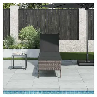vidaXL Sonnenliege 100 x 55 x 98 cm Grau