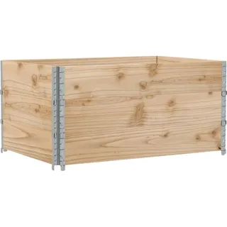 vidaXL Paletten-Aufsatzrahmen 3 Stk. 120x80 cm Massivholz Kiefer - Braun