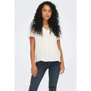 Jdy Kurzarmbluse JDYLIMA LIFE S/S TOP WVN NOOS Viskose, loose fit weiß M (38)