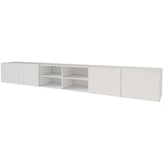 altdecor Elio-W Lowboard 300x40x40 cm Weiß Holz