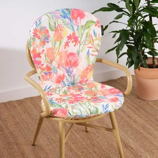 BELUM 0120-399 Sitzkissen für Gartenstuhl, 48 x 42 cm, Rückenlehne 48 x 48 cm