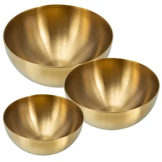 Cabilock 3 Stück Edelstahl Salatschüsseln Set Mit Deckeln Rührschüsseln Für Küche Und Lebensmittel Lagerung Vielseitige Obstschalen Für Salat Suppe Und Nudeln Platzsparend Stapelbar