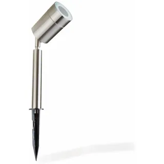 V-Tac Garten Steckspot Edelstahl GU10 35 W IP44 silber