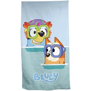 Aymax Bluey Kinder Handtuch Badetuch Strandtuch Duschtuch für Mädchen und Jungen Polyester 70x140 cm