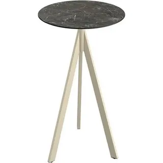 Infinity Tripod Stehtisch Sand frame + Galaxy Marble HPL Ø70 cm