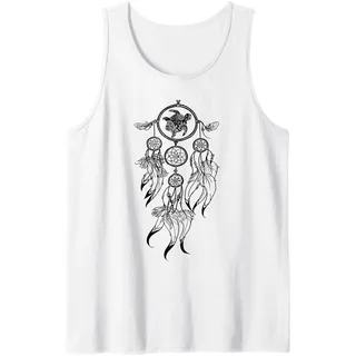 Traumfänger Boho Meeresschildkröte Indianerfeder Grafik Tank Top