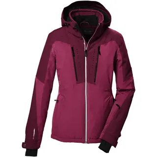 killtec Damen Skijacke/Funktionsjacke mit abzippbarer Kapuze, Schneefang und Unterarmventilation KSW 53 WMN SKI JCKT, rose, 42, 41975-000