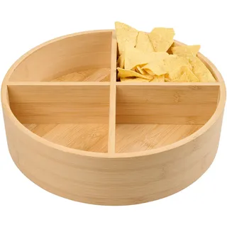 Homeware Profession. Snackschale , Naturfarben , Holz , Bambus , vollmassiv , Uni , rund , 8.8 cm , Lfgb , Einteilung, lebensmittelecht , Geschirr, Schalen & Schüsseln, Holzschalen