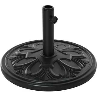 Outsunny Schirmständer 13 kg Kunststoff + Zement Ø 48 x 34 cm Schwarz