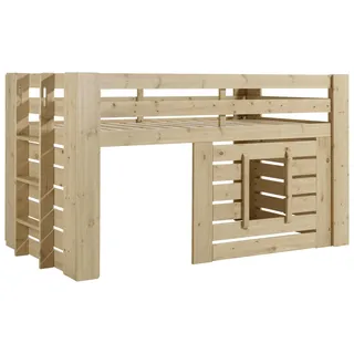 Vipack Hüttenbett, 90 x 200 cm Kiefer Farbe Oak