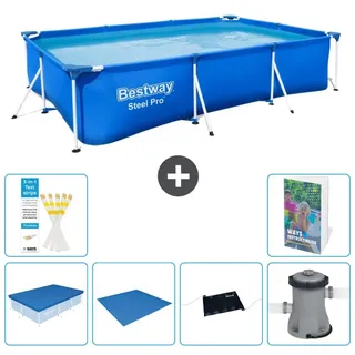 Bestway Steel Pro Rechteckig - 300x201x66 cm - 7-teilig S40 - Blau