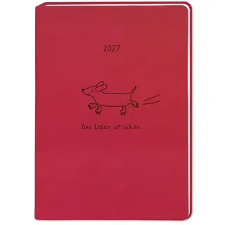 Grafik Werkstatt Das Original GmbH & Co. KG Terminplaner Lederlook A6 Rot 2027