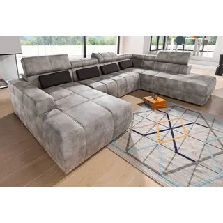 DOMO collection Wohnlandschaft »Brandon«, inklusive Kopf- bzw Rückenteilverstellung, wahlweise mit Sitztiefenverstellung, frei im Raum stellbar