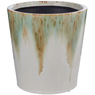 Butlers Blumenübertopf Gradient , Beige , Keramik , 19x19x19 cm , Dekoration, Blumen & Blumentöpfe, Übertöpfe