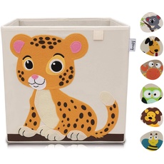 Bild Aufbewahrungsbox Kinder mit Tiger Motiv I Spielzeugbox mit Tiermotiv passend für Würfelregale I Ordnungsbox für das Kinderzimmer I Aufbewahrungskorb Kinder