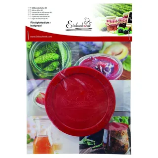 EINKOCHWELT Silikondeckel, Ø 80 mm, rot - Rot