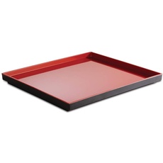 Bild von 15456 GN 1/2 Tablett "ASIA PLUS", 32,5 x 26,5 cm, Höhe 3 cm, Melamin, schwarz matt/rot glänzend