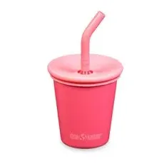 Klean Kanteen Kinder Straw Lid Steel Cup - pink - 296ml