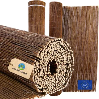 FOR THE GARDEN Weidenmatte 100x300 cm Natürlicher Weidezaun Windschutz & Sonnenschutz in Vielen Größen Balkon Garten Sichtschutz Zaun