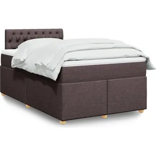 Langlebige Boxspringbett mit Matratze Dunkelbraun 120x200 cm Stoff Gästebett mit Lattenrost Möbel1553738 - Braun