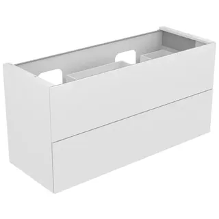 KEUCO EDITION 11 Waschtischunterschrank für Einbau-Doppelwaschtische, 2 Frontauszüge, mit LED-Beleuchtung, 1400x700x535mm, 31264390100, Korpus/Front: Anthrazit Struckturlack / Anthrazit Strukturlack