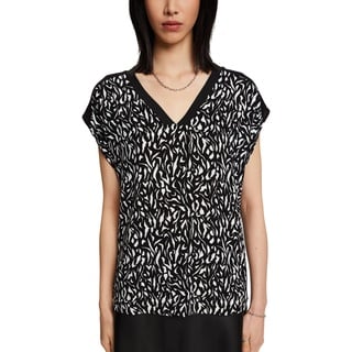 ESPRIT Damen 993EO1K301 T-Shirt, 003/BLACK 3, XS