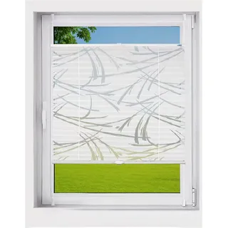 K-HOME Plissee »Plissee Ausbrenner Streifen, Klemmfix, ohne Bohren, Lichtschutz« Lichtschutz ohne Bohren verspannt Klemmfix-Plissee mit Ausbrenner Stoff
