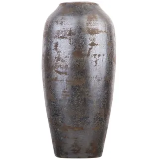 Beliani Dekovase Terrakotta grau Lorca , Stein , Stadtarchitektur , 48 cm , Dekoration, Vasen, Keramikvasen
