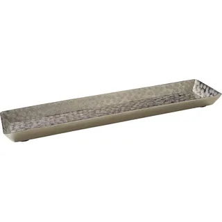 Ambia Home Dekoschale , Silberfarben , Metall , rechteckig , 12x45 cm , Lfgb , Dekoration, Dekoschalen