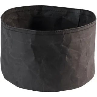 APS 30451 Runder Brotkorb, Naturfaser und Kunstharz, Ø 20 x 13 cm Schwarz
