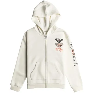 Roxy Girl's SURF Feeling Zipped Brushed Sweatshirt, EGRET, 104