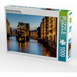 CALVENDO Puzzle Wasserschloss Hamburg 1000 Teile Puzzle quer | Lege-Größe cm Foto-Puzzle für glückliche Stunden