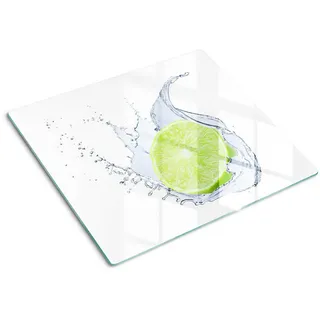 Tulup Glasplatte 60x52 cm Kalk , Grün , Glas , 60x0.4x52 cm , Küchen, Küchenelektrogeräte, Herde, Herdabdeckplatten