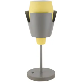 Tischleuchte , Gelb, Grau , Metall , 20x54x20 cm , RoHS, Europäischer Sicherheitsstandard , Schnurschalter, einfach zu transportieren , Lampen & Leuchten, Innenbeleuchtung, Tischlampen, Tischlampen