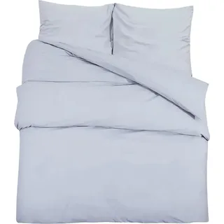 vidaXL Bettwäsche-Set Grau 200x220 cm Baumwolle - Grau