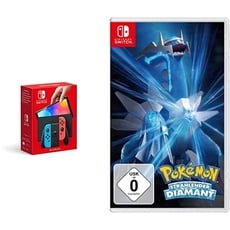 Nintendo Switch (OLED-Modell) Neon-Rot/Neon-Blau + Pokémon Strahlender Diamant - [Nintendo Switch]
