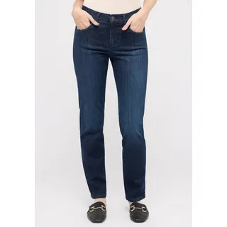 5-Pocket-Jeans ANGELS "DOLLY 3.0", Damen, Gr. 48, Länge 30, blau (schwarz indigo used), Denim/Jeans, Obermaterial: 92% Baumwolle, 6% Polyester, 2% Elasthan, straight fit lang, Jeans 5-Pocket-Jeans