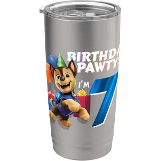 Offizielles Paw Patrol Chase Birthday Party I'm 7 Doppelwandiger Edelstahl-Thermobecher
