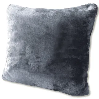 Gözze Flausch Kissen Cashmere-Feeling Sofakissen, 50 x 50 cm Farbe anthrazit (91)