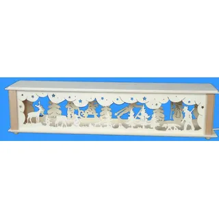 Schwibbogenerhöhung mit Jäger und Rehe Größe =52x10cm NEU Zubehör Lichterbogen