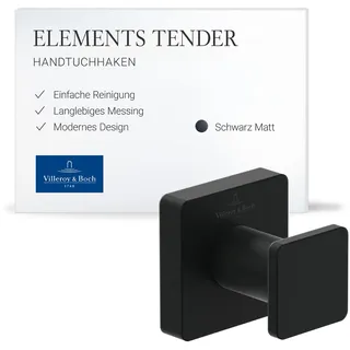 Villeroy & Boch Elements Striking Handtuchhaken Wandmontage Schwarz