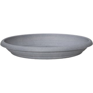 Scheurich Untersetzer aus Kunststoff, Granite Grey, 37 cm Durchmesser, 5,5 cm hoch