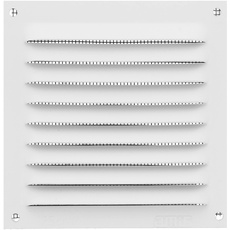 Amig - Quadratisches Lüftungsgitter aus Aluminium mit Moskitonetz | Lüftungsgitter für Luftauslässe | Ideal für Küchen- und Badezimmerdecken | Maße : 100 x 100 mm | Farbe: Weiß