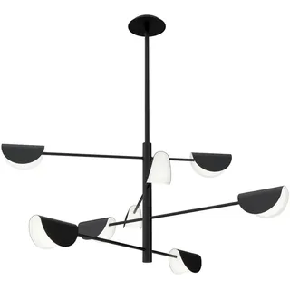 Maytoni Kronleuchter , Schwarz , Metall, Kunststoff , 125x103.7x125 cm , Ce , drehbar, höhenverstellbar, gleichmäßige Lichtverteilung , Lampen & Leuchten, Innenbeleuchtung, Hängeleuchten, Kronleuchter