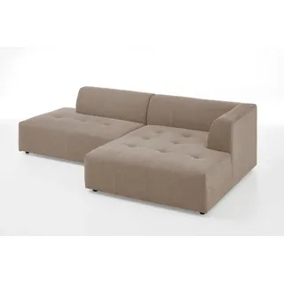 Atlantic Home Collection Eckgarnitur, XXL-Liegefläche (ca. 63x240cm), skandinavisches Design, frei im Raum stellbar. Bezugsstoff Strukturstoff, Ecke rechts