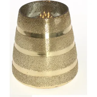 gold glänzend Streifen Golden Stripes Teelicht Glas Windlicht Kerze Deko Home - Bunt