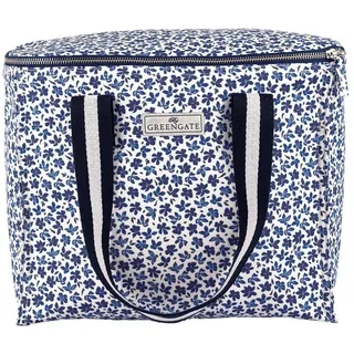 Greengate Kühltasche DAHLA Weiß Blau Blumen Isoliertasche Picknick